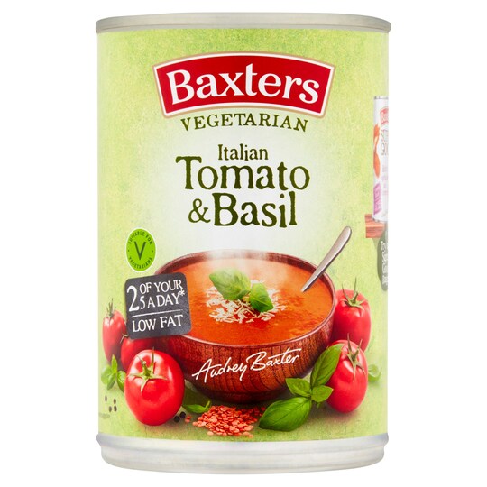Baxters Vegetarian Tomato And Basil Soup 400G Tesco Groceries