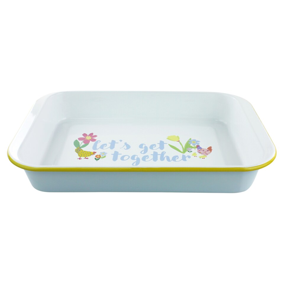 image 1 of Tesco Enamel Spring Roaster 41cm
