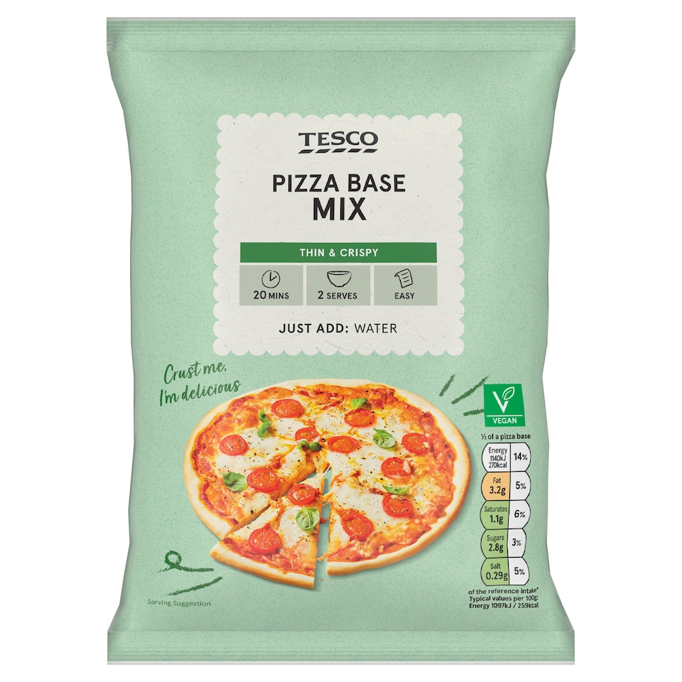 Tesco Pizza Base Mix 145G
