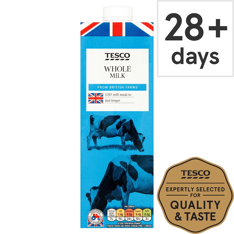 Tesco British Whole Milk Longlife Uht 1 Litre