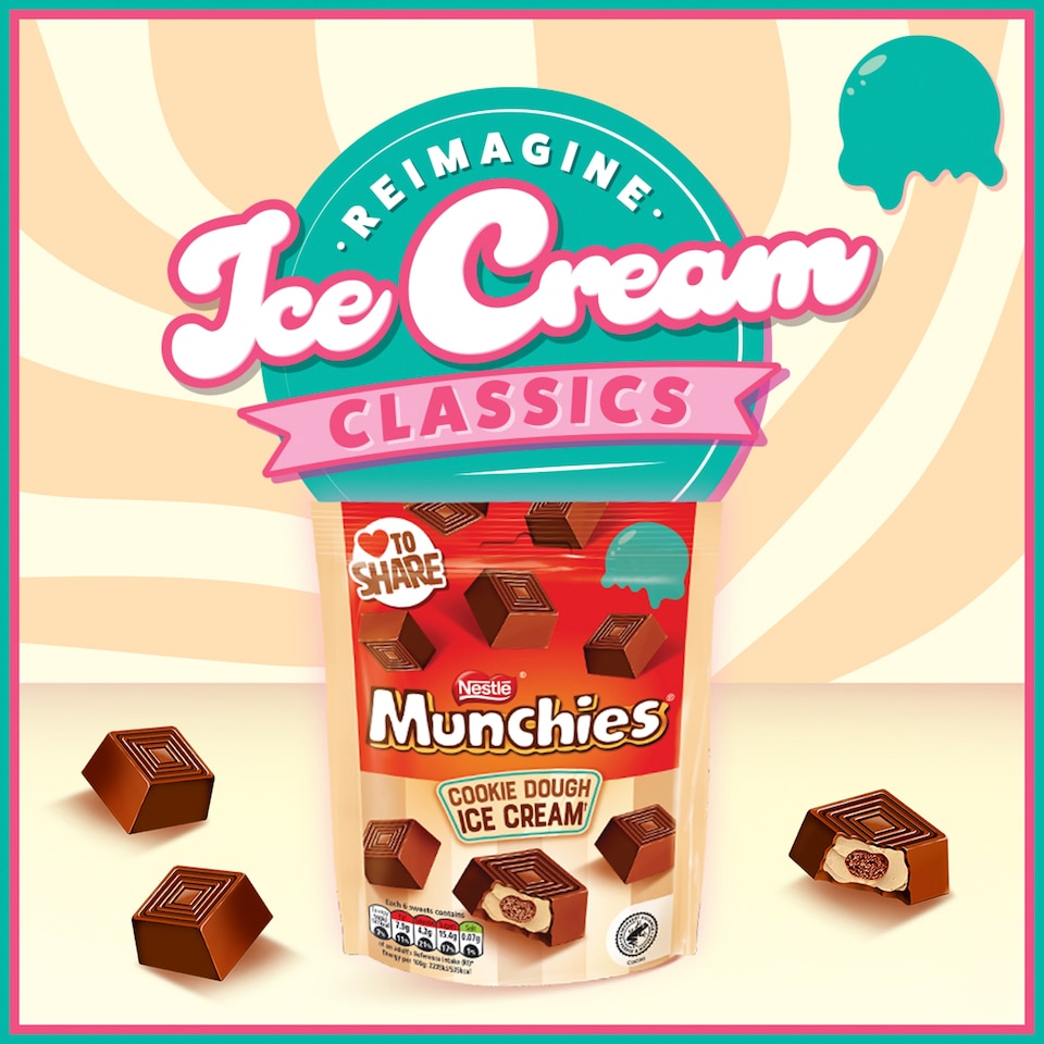 image 1 of Munchies Cookie Dough Ice Cream Flavour Milk Chocolate 97g