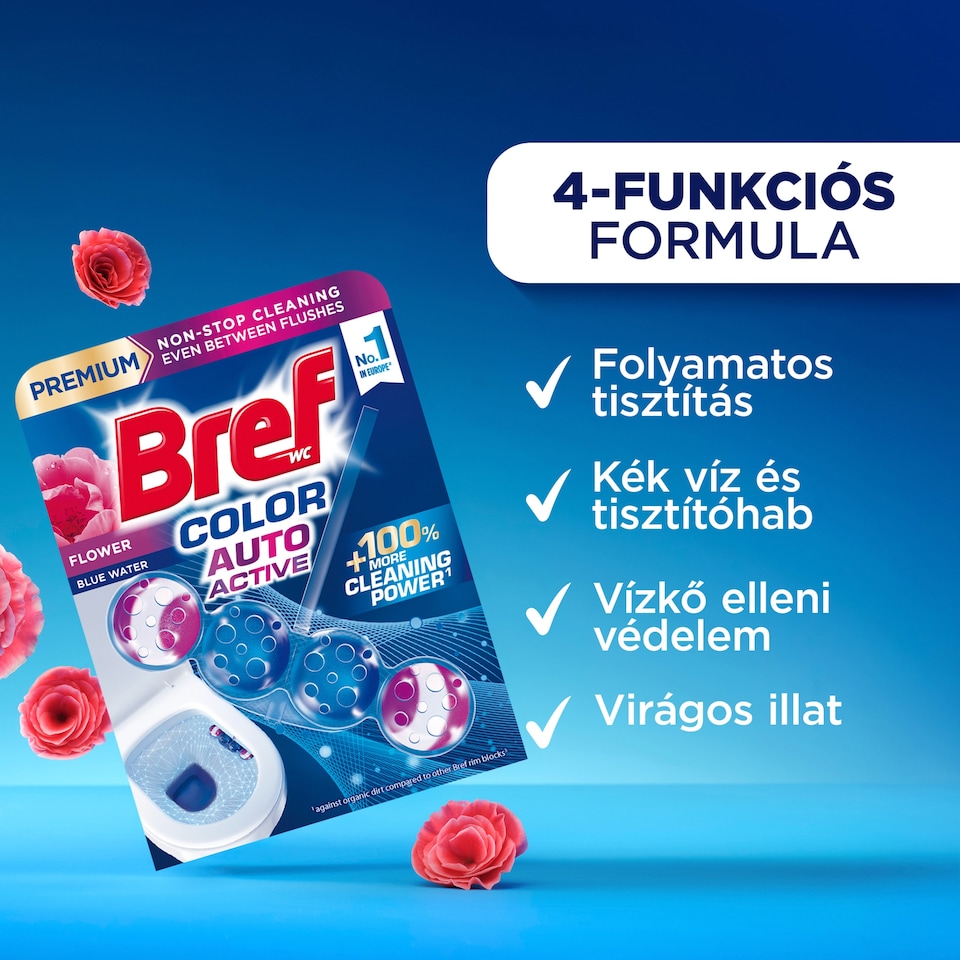 Bref Color Auto Active Flower WC-frissítő 3 x 50 g  1. kép