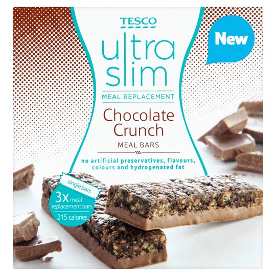 Tesco Ultra Slim Meal Replacement Chocolate 3 Bars Tesco Groceries