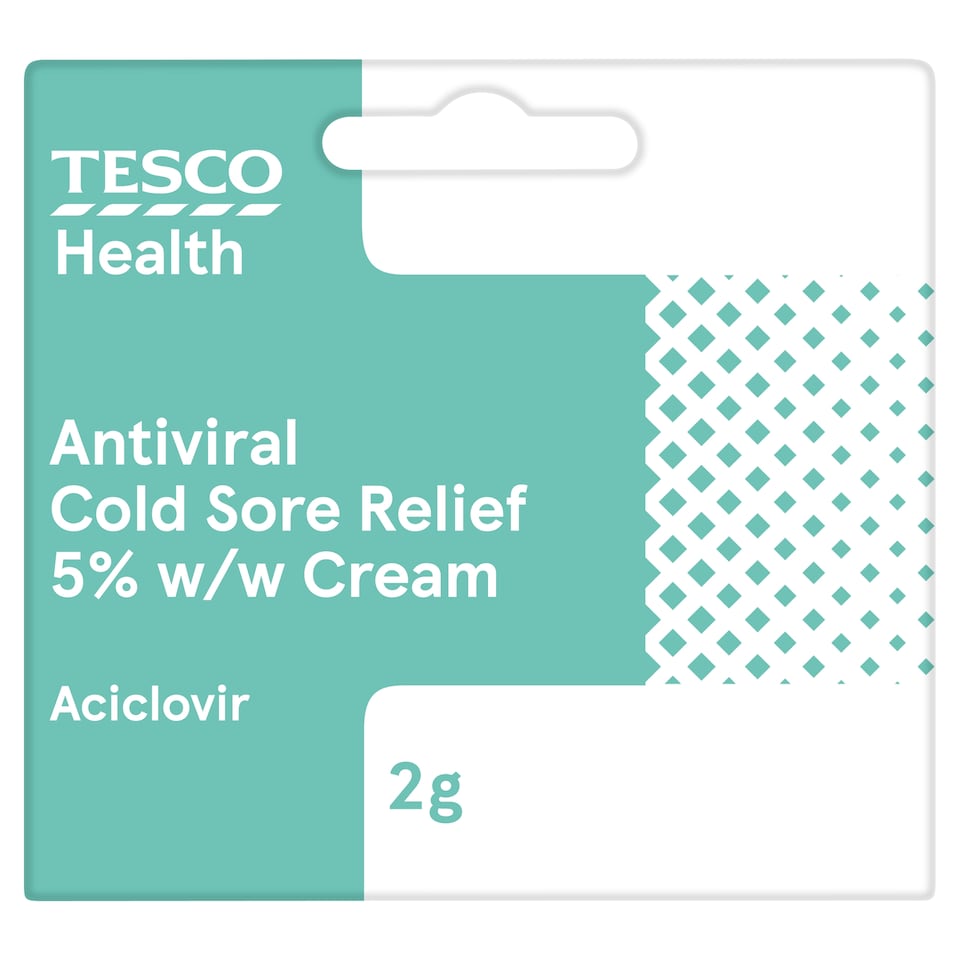 Tesco Health Aciclovir Antiviral Cold Sore Relief Cream 2g