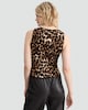image 3 of F&F Textured Leopard Print Sleeveless Smock Top in Neutral