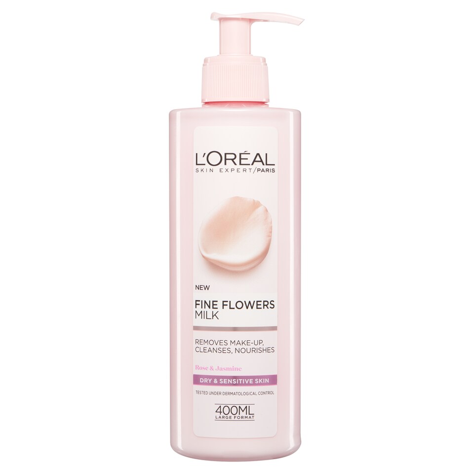 L'Oreal Paris Flowers Cleansing Milk Dry Sensitive 400Ml