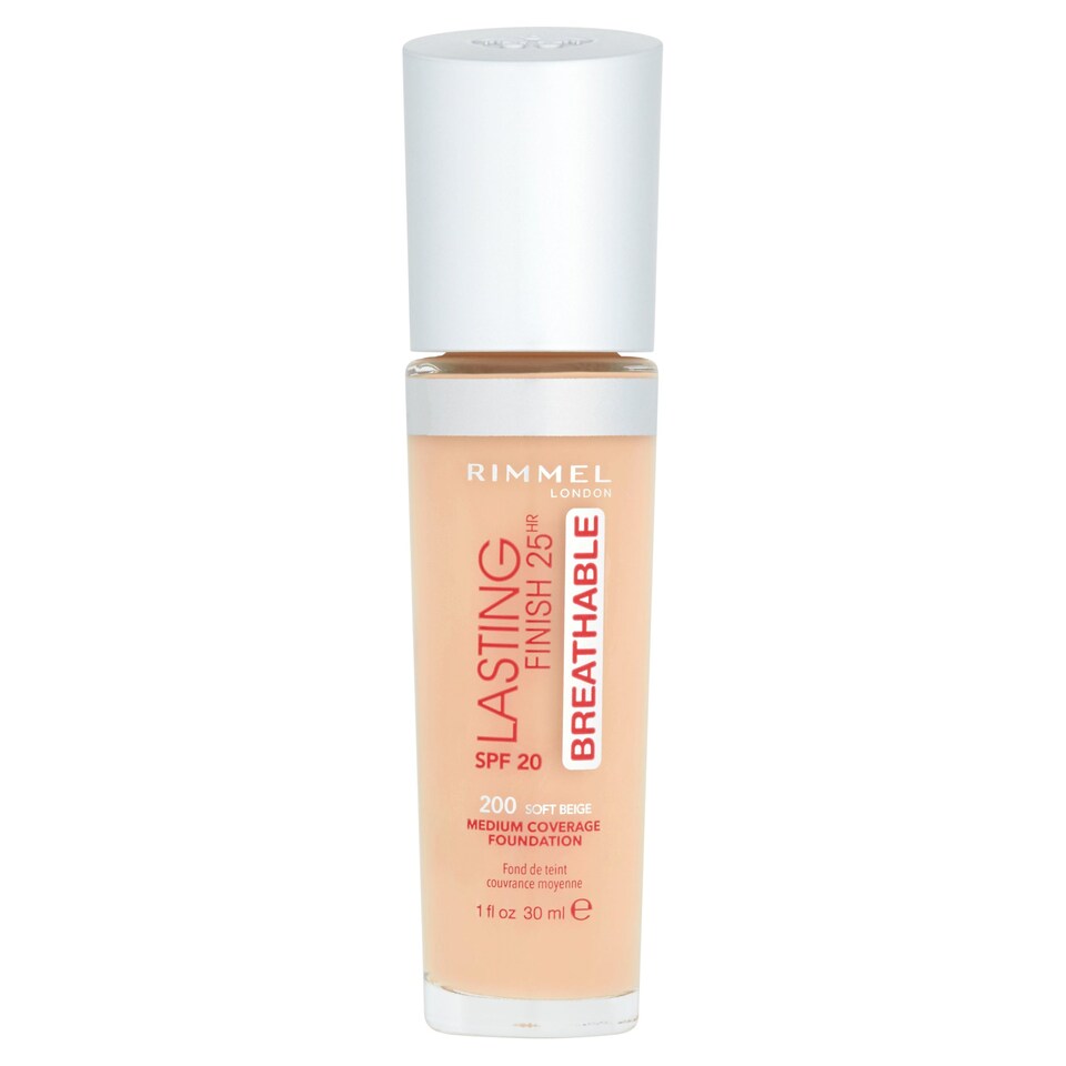 image 1 of Rimmel Foundation Lasting Breathable 30Ml Soft Beige