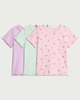 image 1 of F&F Baby 3-Pack Cotton Rich Ice Cream Print Short Sleeved T-Shirts in Pink