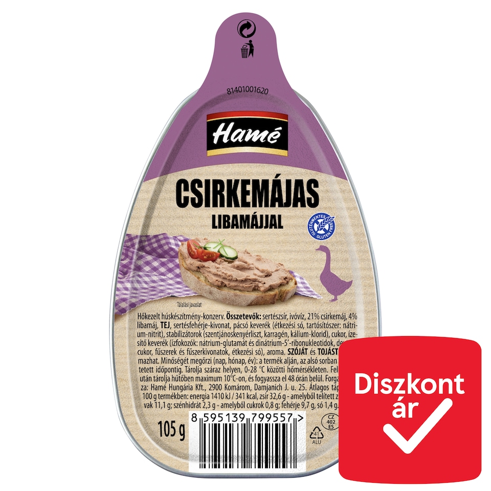 Hamé csirkemájas libamájjal 105 g