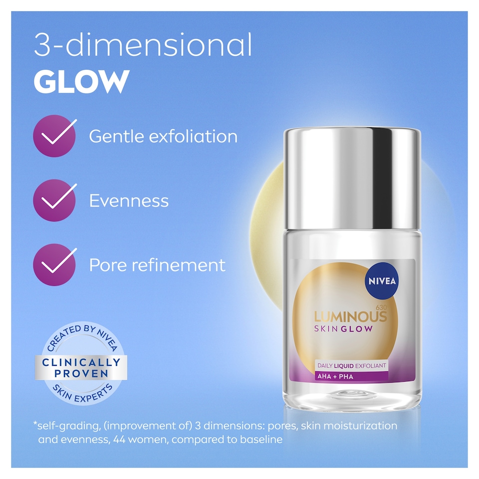 image 1 of NIVEA Luminous 630 Instant Skin Glow Daily Liquid Exfoliant 100ml