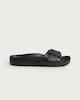 image 1 of F&F Buckle Detail Slip On Sandals in Black