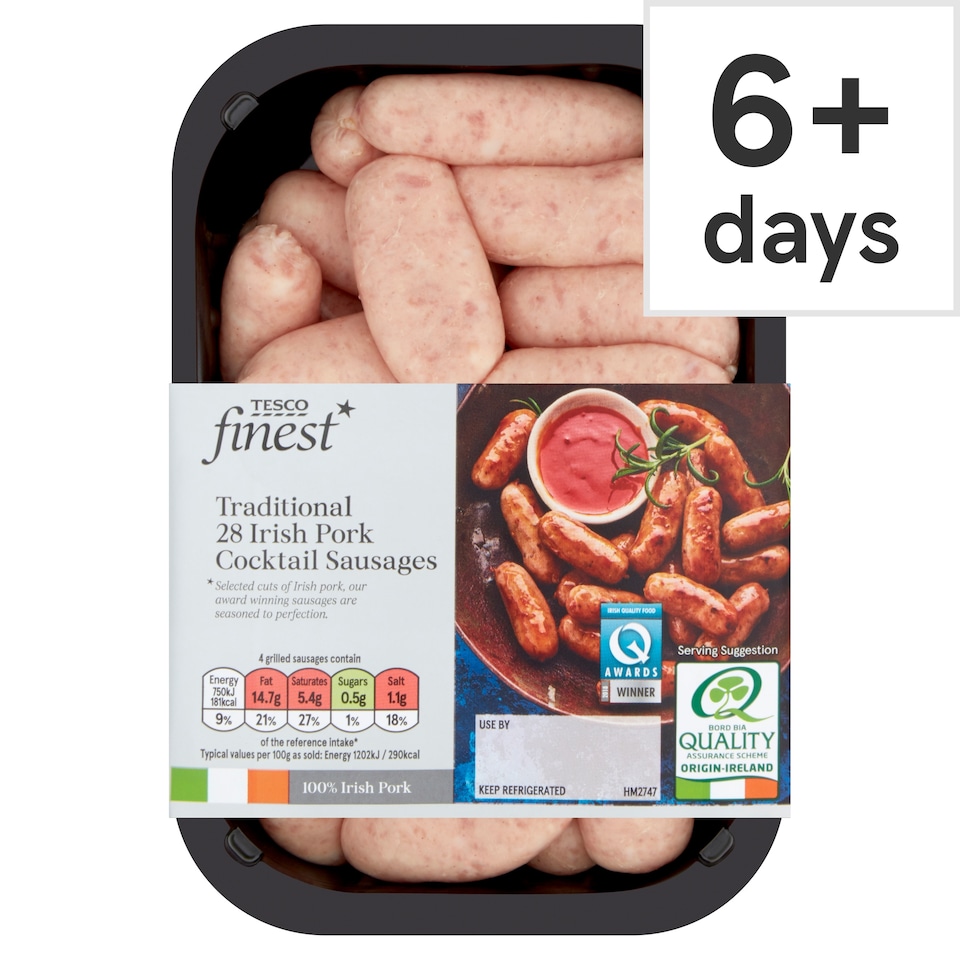 Tesco Finest Pork Cocktail Sausages 454G