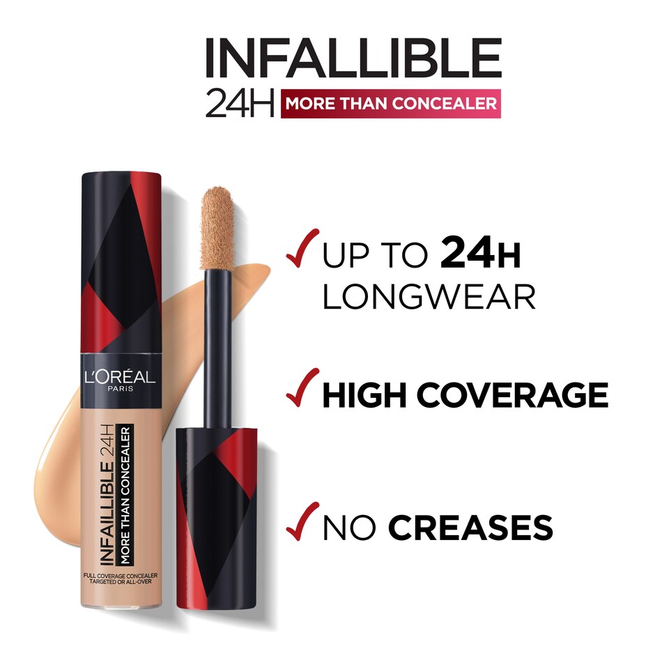 image 1 of L'Oréal Paris Infaillible 24H More Than Concealer, 327 Cool Rose, 11ml