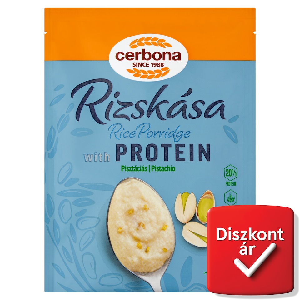 Cerbona fehérjében gazdag pisztáciás rizskása 45 g