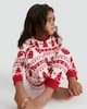 image 1 of F&F Girls Minky Fleece Festive Fair Isle Print Pyjamas in Multi
