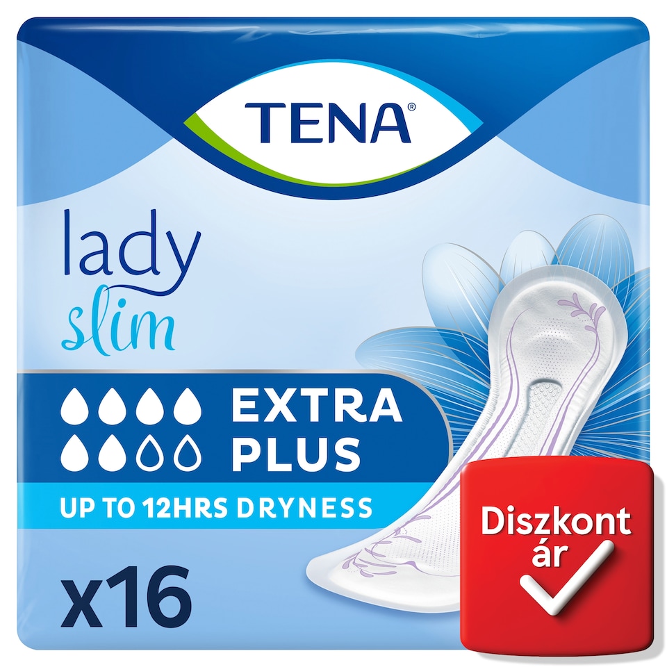 Tena Lady Slim Extra Plus puha inkontinencia betét rendszeres vizeletvesztésre 16 db  1. kép