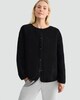 image 2 of F&F Fleece Button Up Pyjama Cardigan in Black