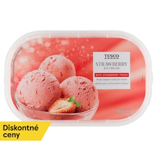 Tesco Strawberry Ice Cream with Strawberry Pieces 900 ml
