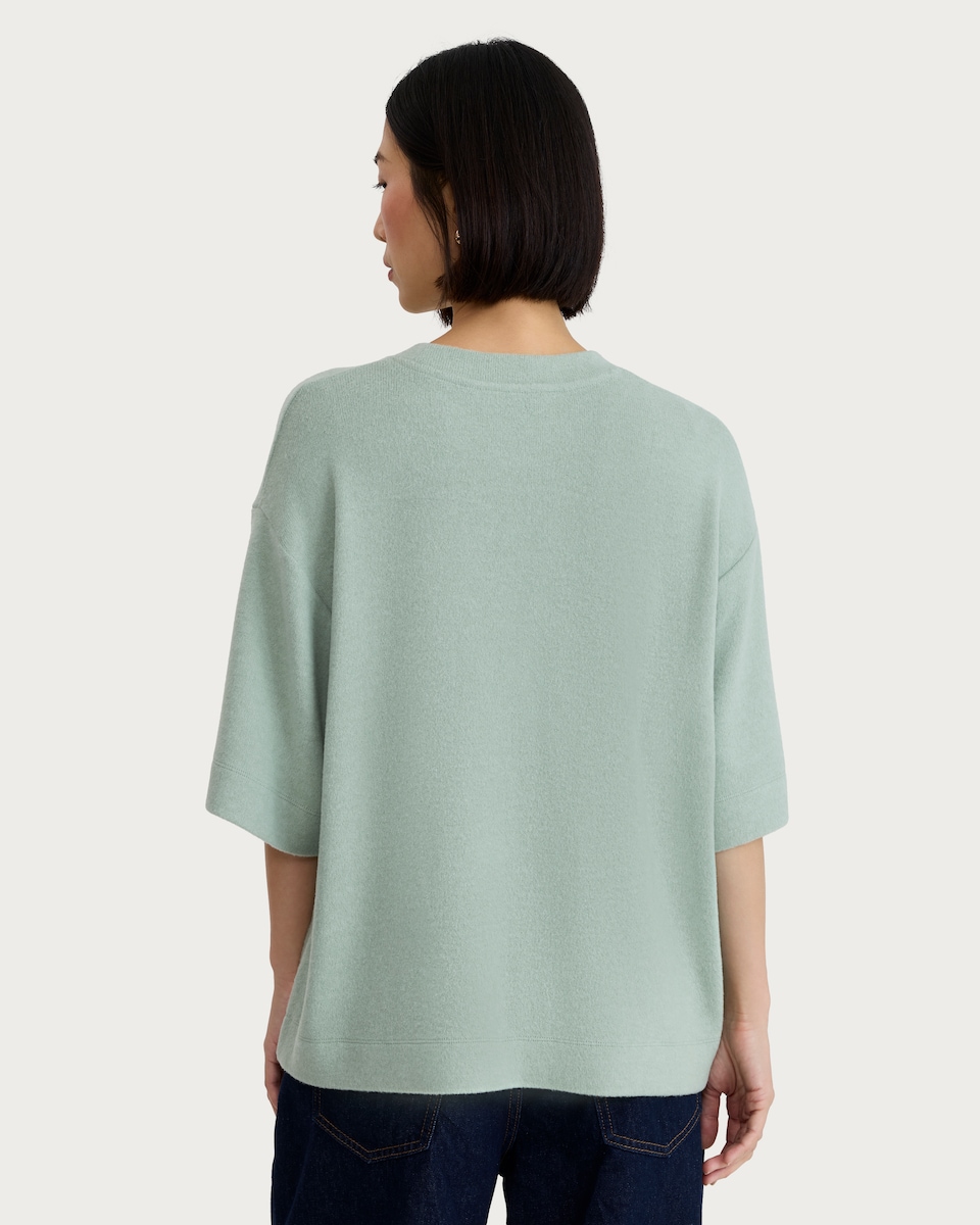 image 1 of F&F Textured Oversized Fit T-Shirt in Green
