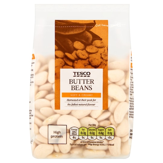Tesco Butter Beans 375G Tesco Groceries