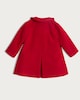 image 2 of F&F Baby Peter Pan Collar Bow Detail Coat in Red