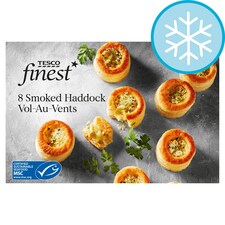 Tesco Finest 8 Smoked Haddock Vol-Au Vents 148G