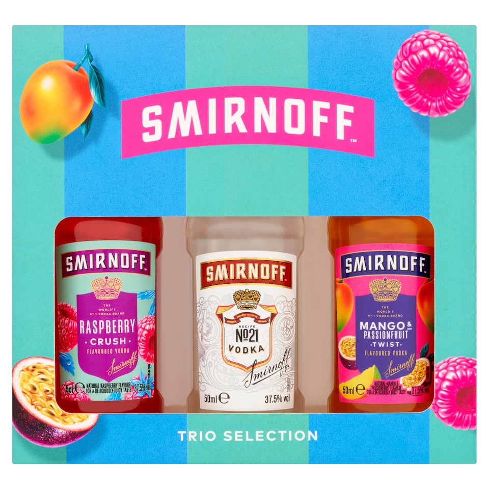Smirnoff Trio Selection Flavoured Vodka Gift Set 5cl x 3