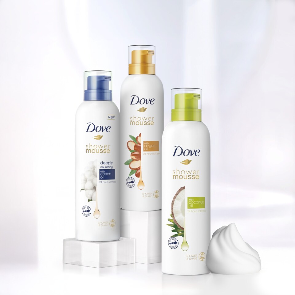 image 1 of Dove Shower Mousse Argan Oil 200Ml