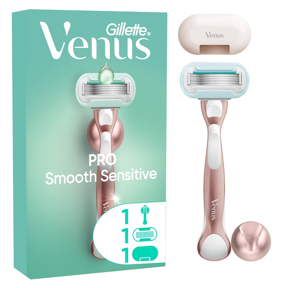 image 1 of Gillette Venus Deluxe Smooth Sensitive Rose gold Platinum Razor