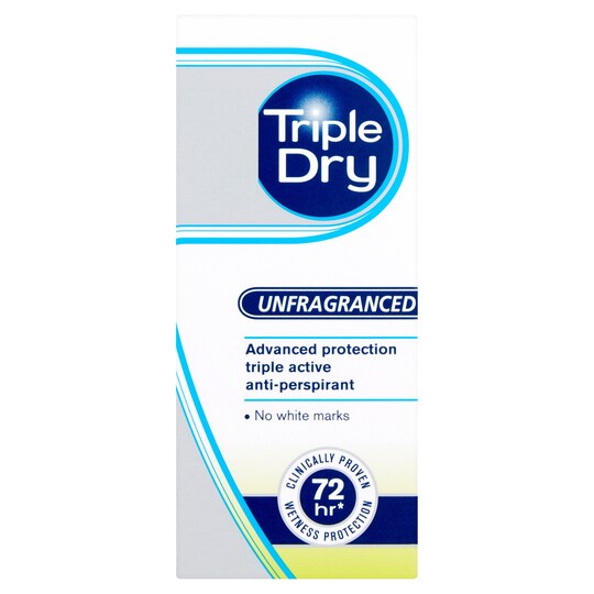 Triple Dry Antiperspirant Deodorant RollOn 50Ml Tesco Groceries