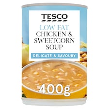 Tesco Low Fat Chicken & Sweetcorn Soup 400G