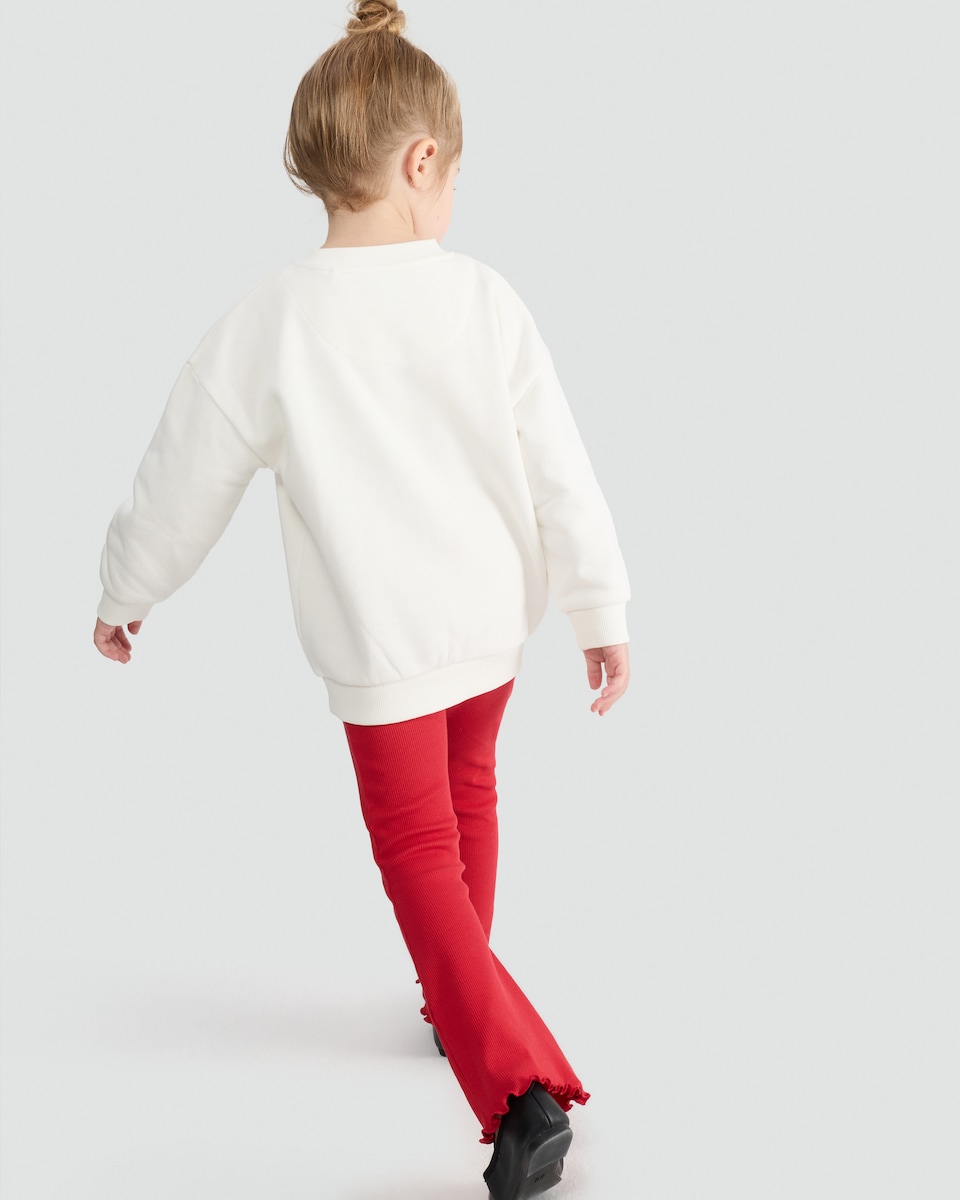 image 1 of Disney Minnie Mouse 2-Piece Sweatshirt and Flared Leggings Set in Cream