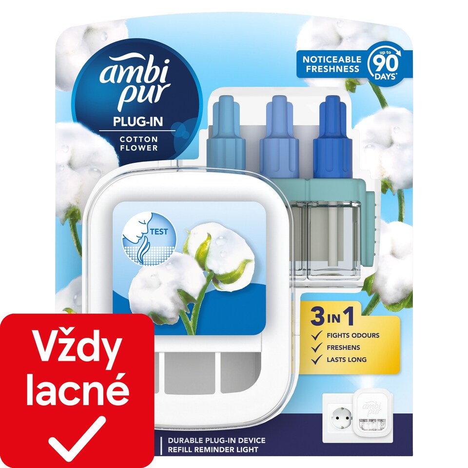 obrázok 1 z Ambi Pur 3Volution Štartovacia Súprava Elektrického Osviežovača Vzduchu Cotton 20ml