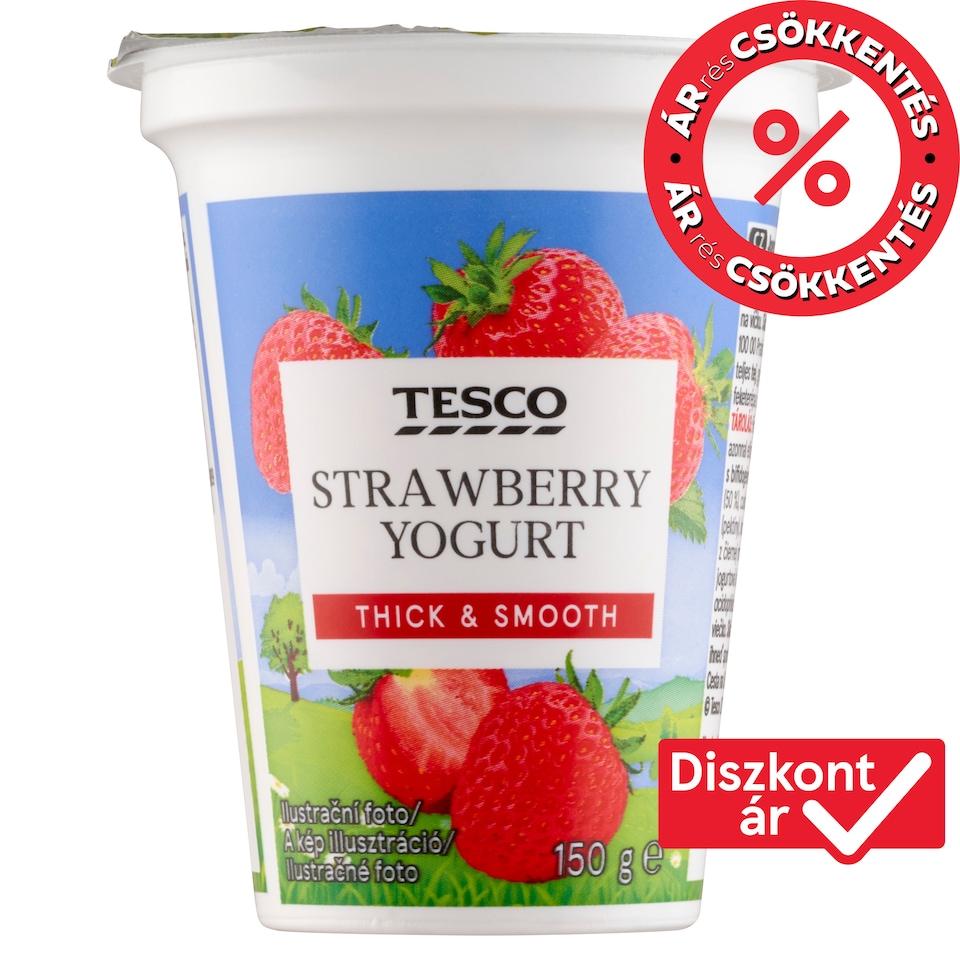 Tesco Low-Fat Strawberry Yogurt 150 g 