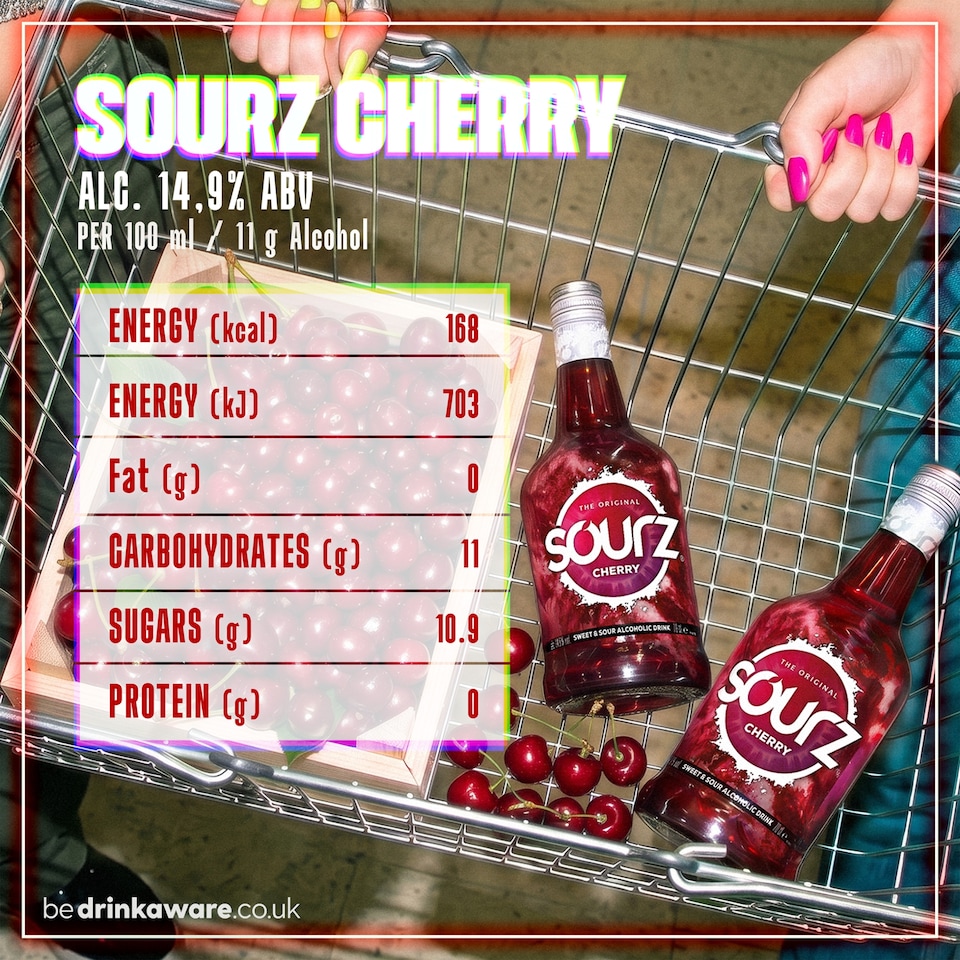 image 1 of Sourz The Original Cherry Sweet & Sour Spirit Drink 70cl