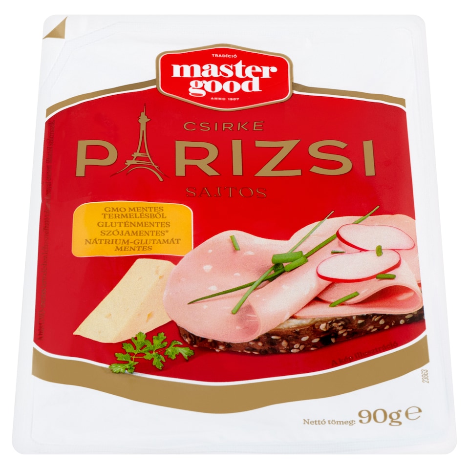 Master Good szeletelt sajtos csirke párizsi 90 g  1. kép