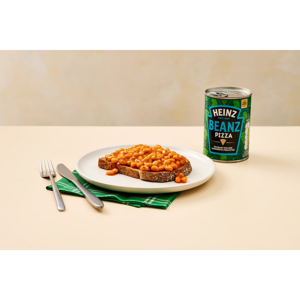 image 1 of Heinz Baked Beans Pizza Flavoured in a Rich Tomato Sauce 390g