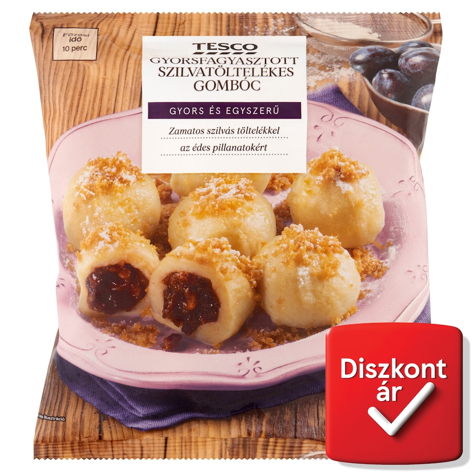 Tesco gyorsfagyasztott szilvatöltelékes gombóc 600 g