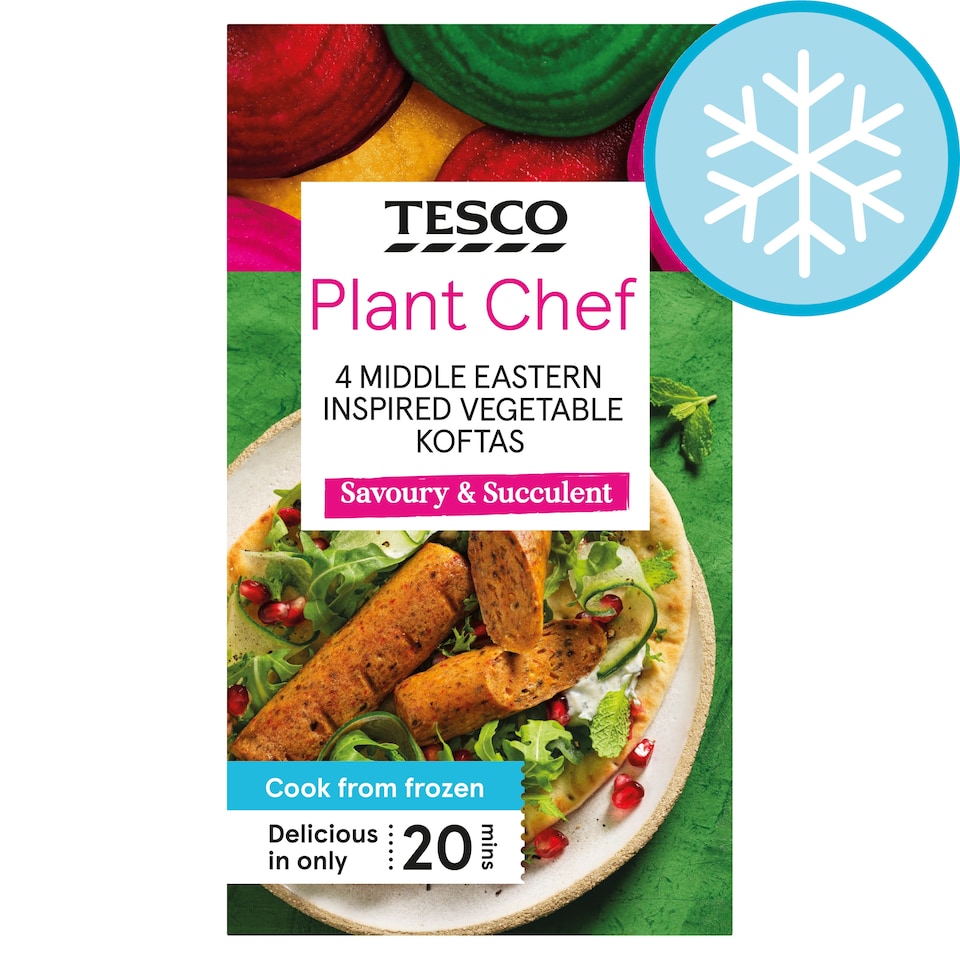 Tesco Plant Chef 4 Middle Eastern Inspired Vegetarian Koftas 200g
