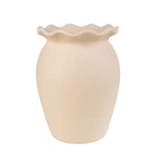 Candlelight Ceramic Fluted Rim Vase