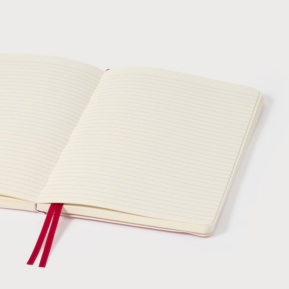 image 1 of Agenzio Soft Touch Medium Ruled Notebook Raspberry
