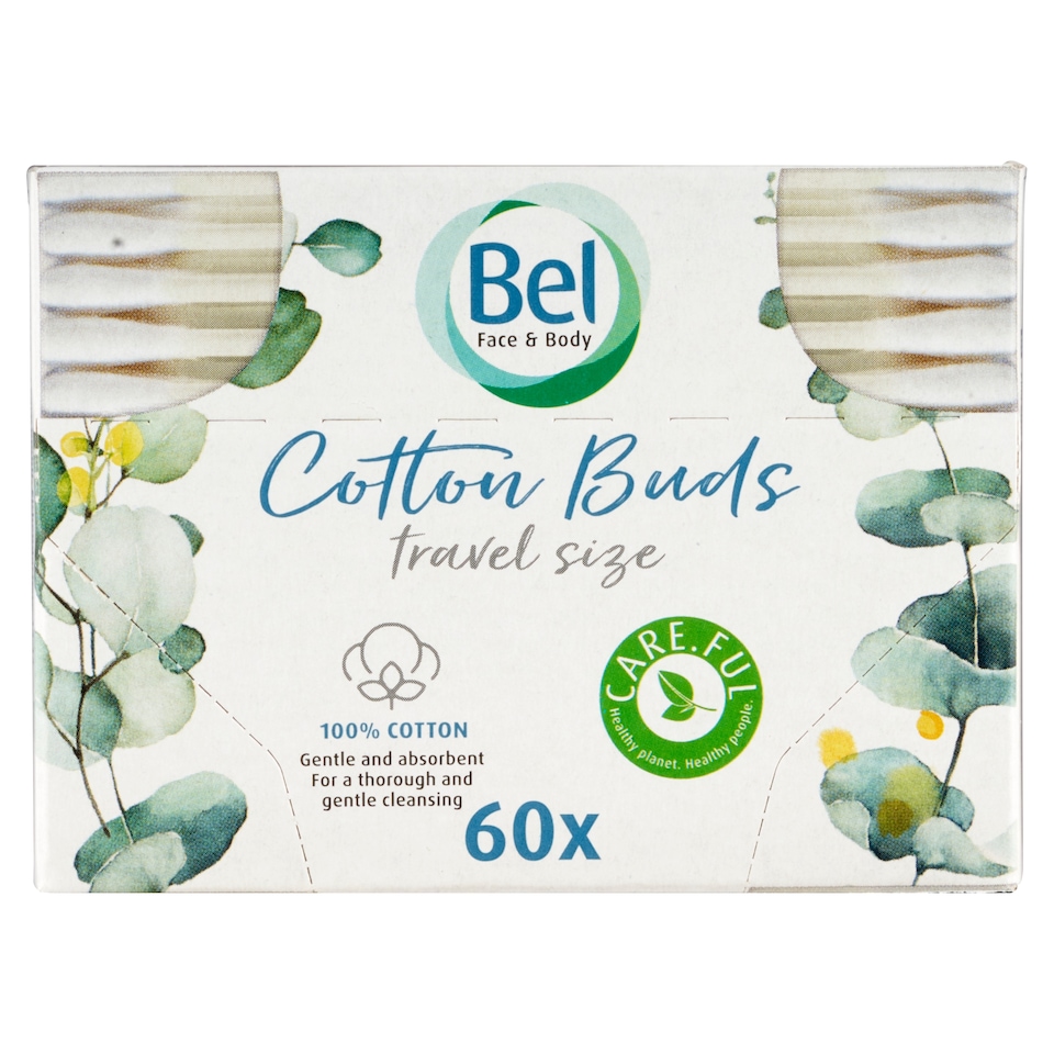 Bel Face & Body Cotton Buds Travel Size 60 pcs