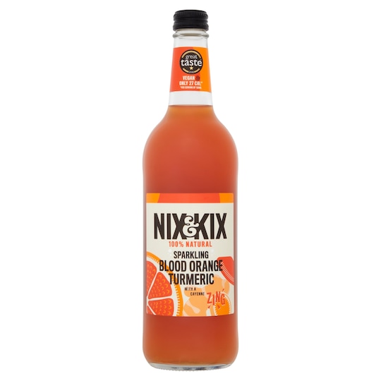 Nix & Kix Sparkling Blood Orange & Turmeric Drink Tesco Groceries