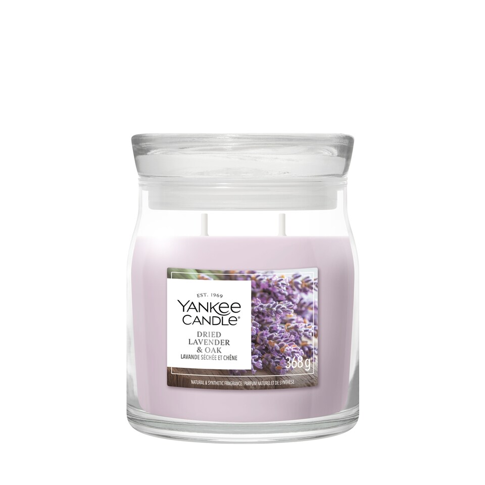 image 1 of Yankee Candle Signature Dried Lavender & Oak Medium Jar 368g