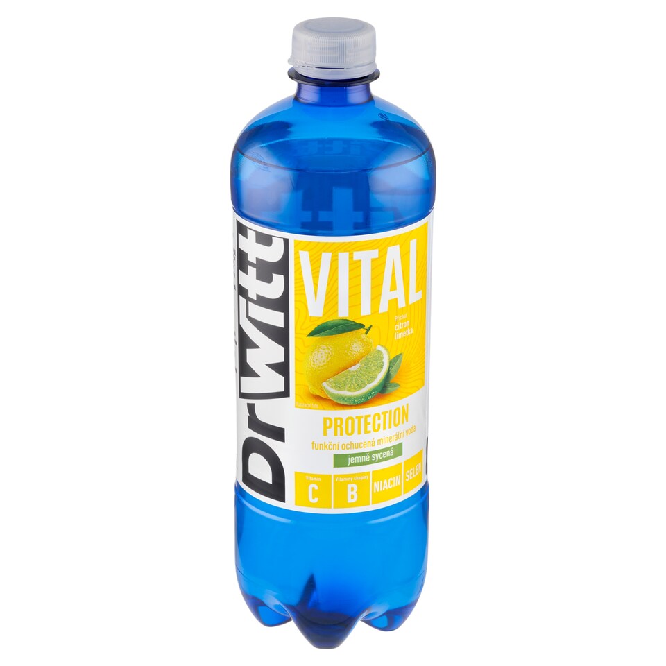 DrWitt Vital Protection funkční ochucená minerální voda příchuť citron limetka jemně sycená 750ml