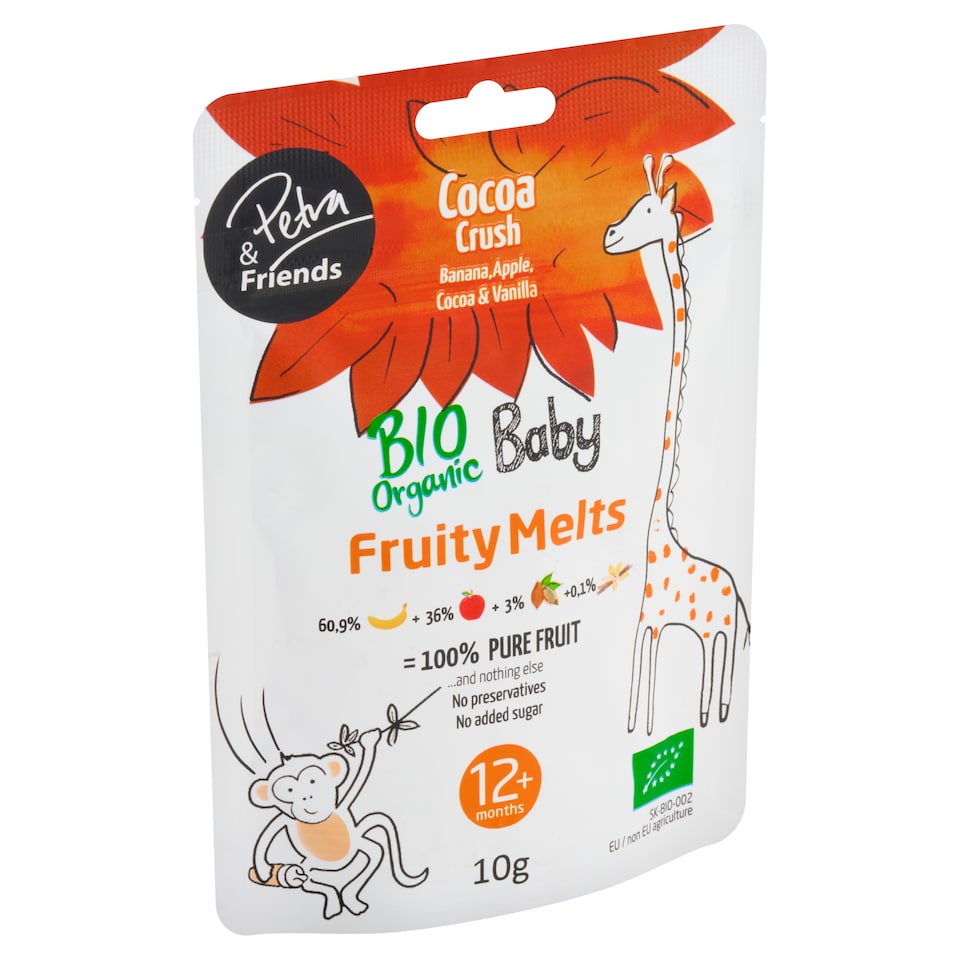 image 1 of Petra & Friends Fruity Melts Cocoa Crush Organic Freeze-Dried Fruit Snack 10g