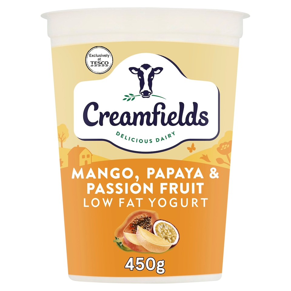 Creamfields Mango Passion Fruit Low Fat Yogurt 450G
