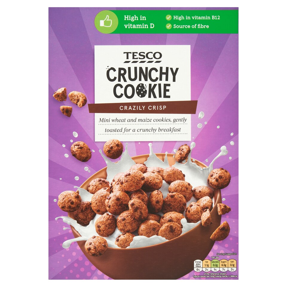 Tesco Crunchy Cookie Cereal 325G