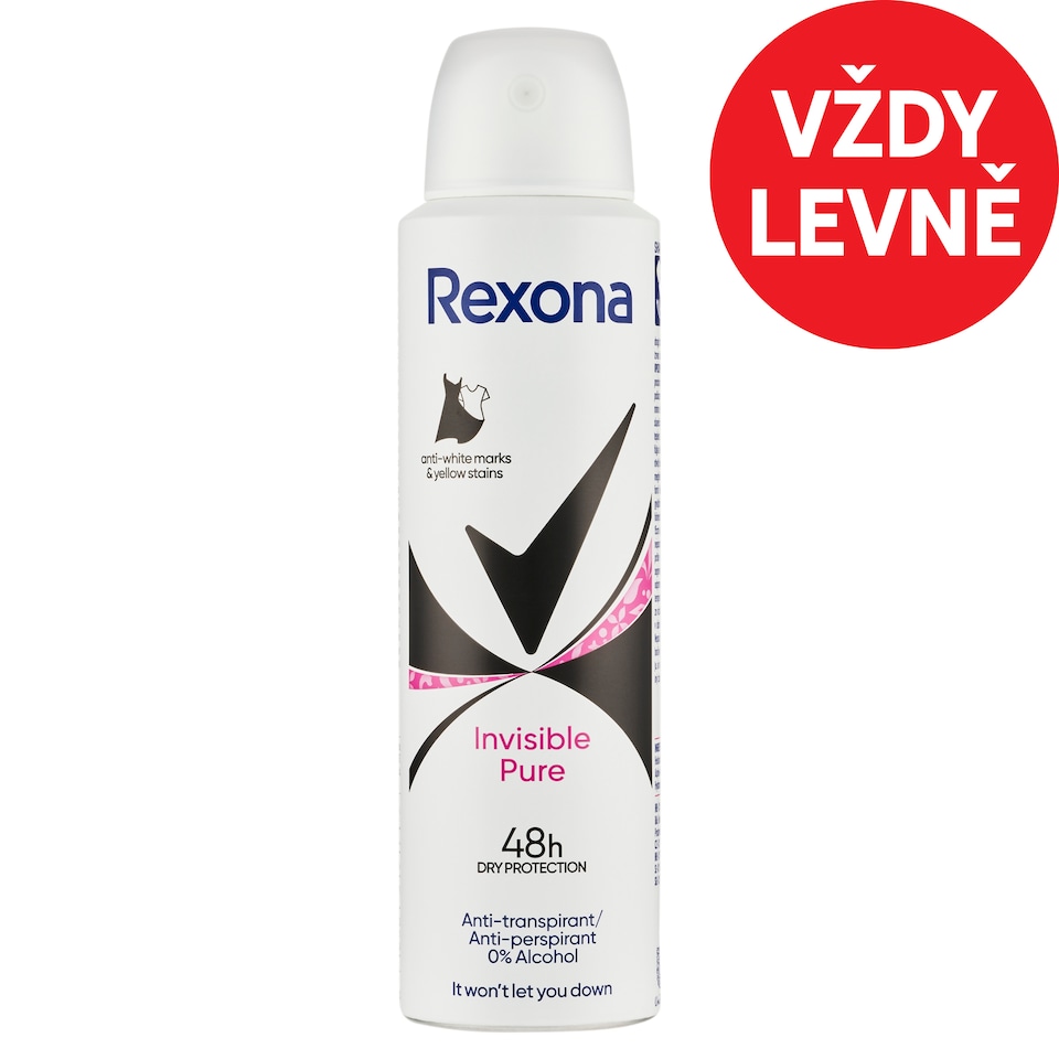 image 1 of Rexona Invisible Pure Antiperspirant Spray 150ml