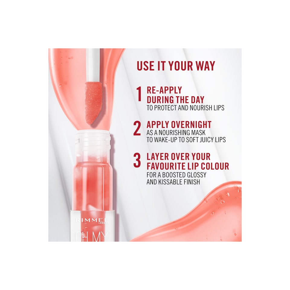 image 1 of Rimmel Oh My Gloss! Lip Oil Pink Flush 4.5ml